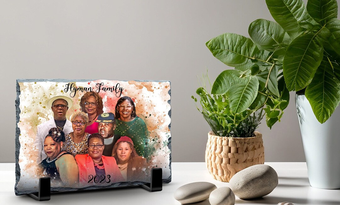 Custom Photo Rock Slate: Personalized Family Picture Gift - Etsy