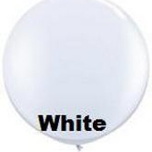 White 36 Inch Latex Balloon for Party Decor, Extra Large Balloon for Photos or Balloon Arches and Banners