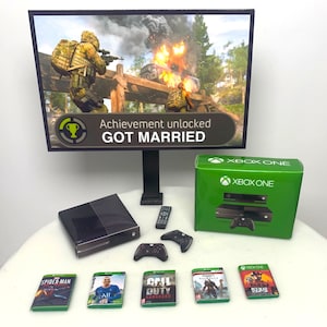 Topper per torta nuziale Xbox personalizzati / Immagine e giochi PERSONALIZZATI / Novità Achievement Toppers per torte sbloccati / Topper per torte divertenti