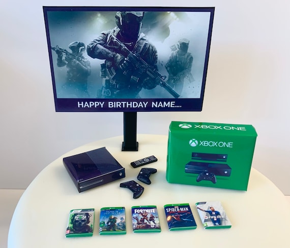 FIFA 23 Cake Topper Xbox One Bundle Custom Message & Image 