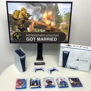 Topper per torte nuziali personalizzati / Immagine e giochi PERSONALIZZATI / Pacchetto PS5 / Novità Achievement Toppers per torte sbloccati / Topper per torte divertenti