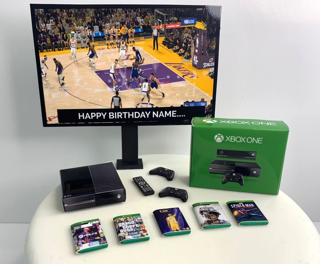 Xbox Topper Cake Topper Xbox One Bundle Custom Message and Image on - Etsy
