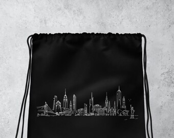 New York mini cityscape - Drawstring bag