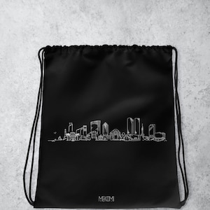 Tel Aviv mini cityscape - Drawstring bag