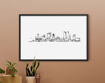 Tel Aviv mini cityscape - Framed poster