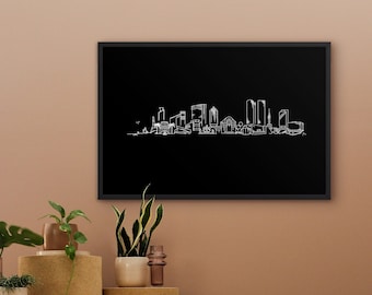 Tel Aviv mini cityscape - Framed poster