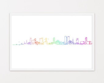 PRIDE Tel Aviv skyline - Framed poster