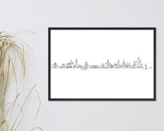 New York skyline - Framed poster