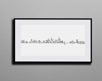 Custom-made Cityscape // Tell your own story with a unique cityscape on Canvas