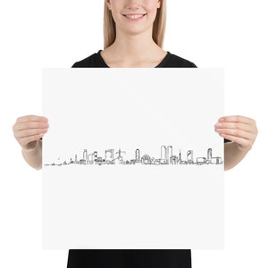 Tel Aviv skyline Poster 18×18 inches