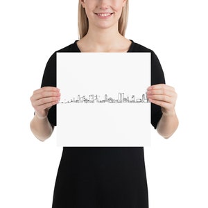 Tel Aviv skyline Poster 12×12 inches