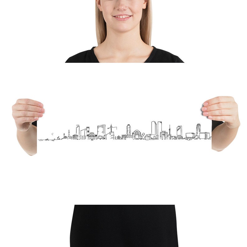 Tel Aviv skyline Poster 18×24 inches