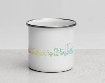 PRIDE Tel Aviv skyline - Enamel Mug