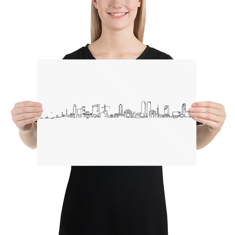 Tel Aviv skyline Poster 16×20 inches