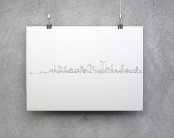 Tel Aviv cityscape (extended) - Paper print