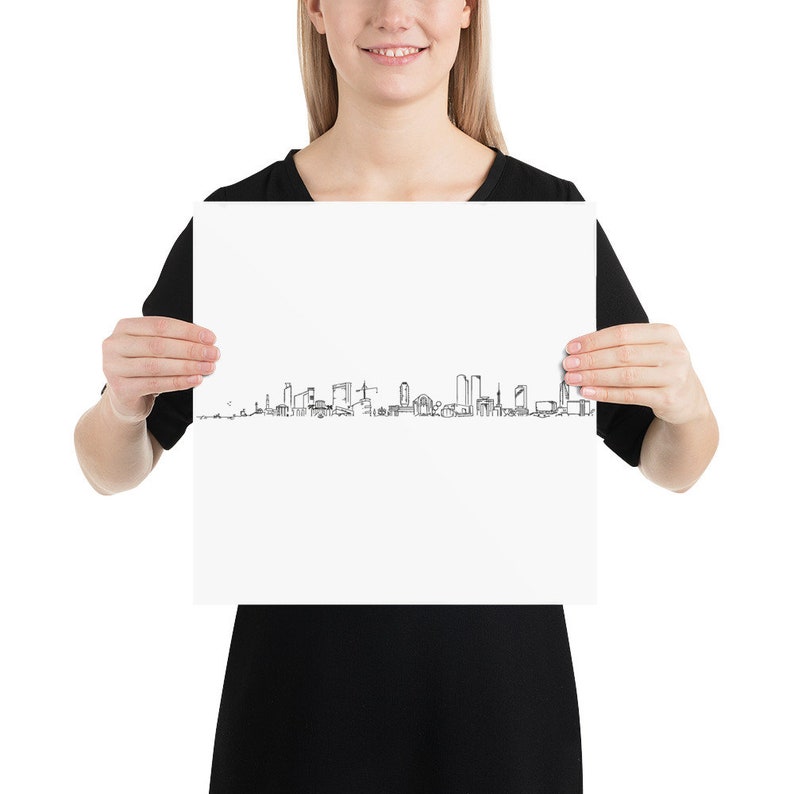 Tel Aviv skyline Poster 14×14 inches