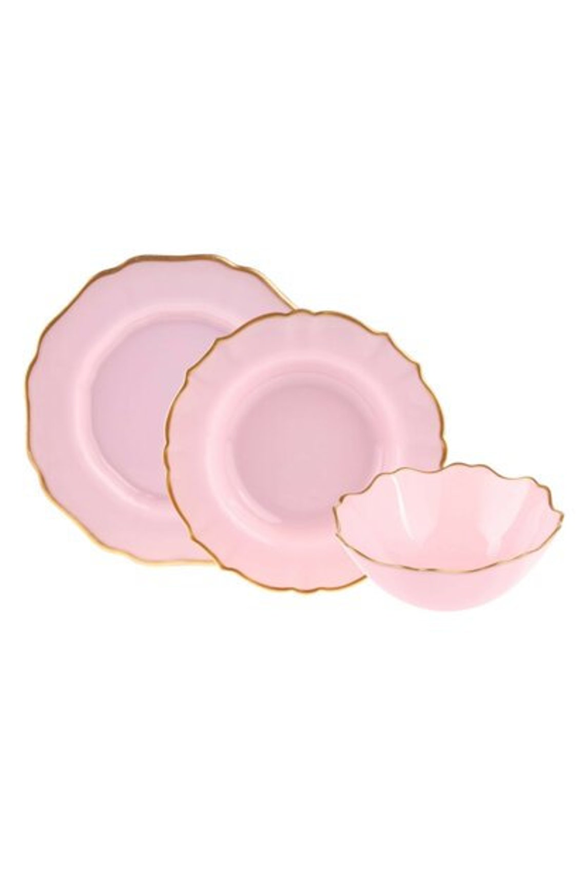18 Pieces Dinner Set Pink Dinnerware Set for 6 person Gift Etsy