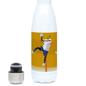 Handball water bottle gift to personalise for a handball player or handball coach for a handball Christmas gift or handball birthday gift