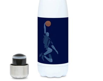 Basketball water bottle gift to personalise for man basketball player or basketball coach or basketball Christmas gift or NBA birthday gift