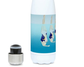 Synchronised swimming water bottle gift to personalise for synchronised swimmer birthday or synchro swim christmas gift or swimming coach