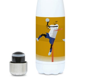 Handball water bottle gift to personalise for a handball player or handball coach for a handball Christmas gift or handball birthday gift