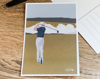 Golfeur Carte Anniversaire Etsy