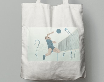 Female volleyball tote bag gift for girl volleyball player or volleyball coach for a volleyball birthday gift or volleyball christmas gift