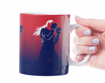 Female boxing mug for a woman boxing or boxing coach for a birthday or a christmas gift or mother's day it is unique female boxing present