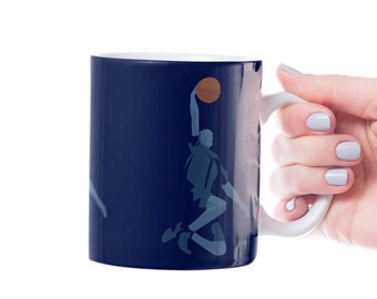 Basketball mug gift to personalise for man or teen basketball player or coach or basketball Christmas gift or NBA birthday gift
