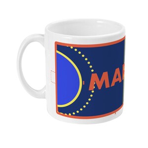 Handball court mug to personalise for a handball player or handball coach or handball Christmas gift or handball birthday gift