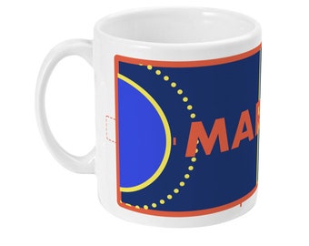 Handball court mug to personalise for a handball player or handball coach or handball Christmas gift or handball birthday gift