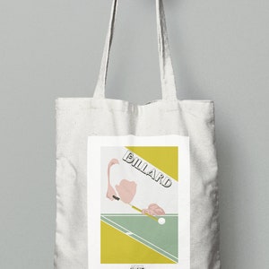 Personalisierte Vintage Billard Print Einkaufstasche - Perfektes Geschenk für Trainer oder Billard-Enthusiasten - Weihnachts- oder Geburtstagsgeschenk