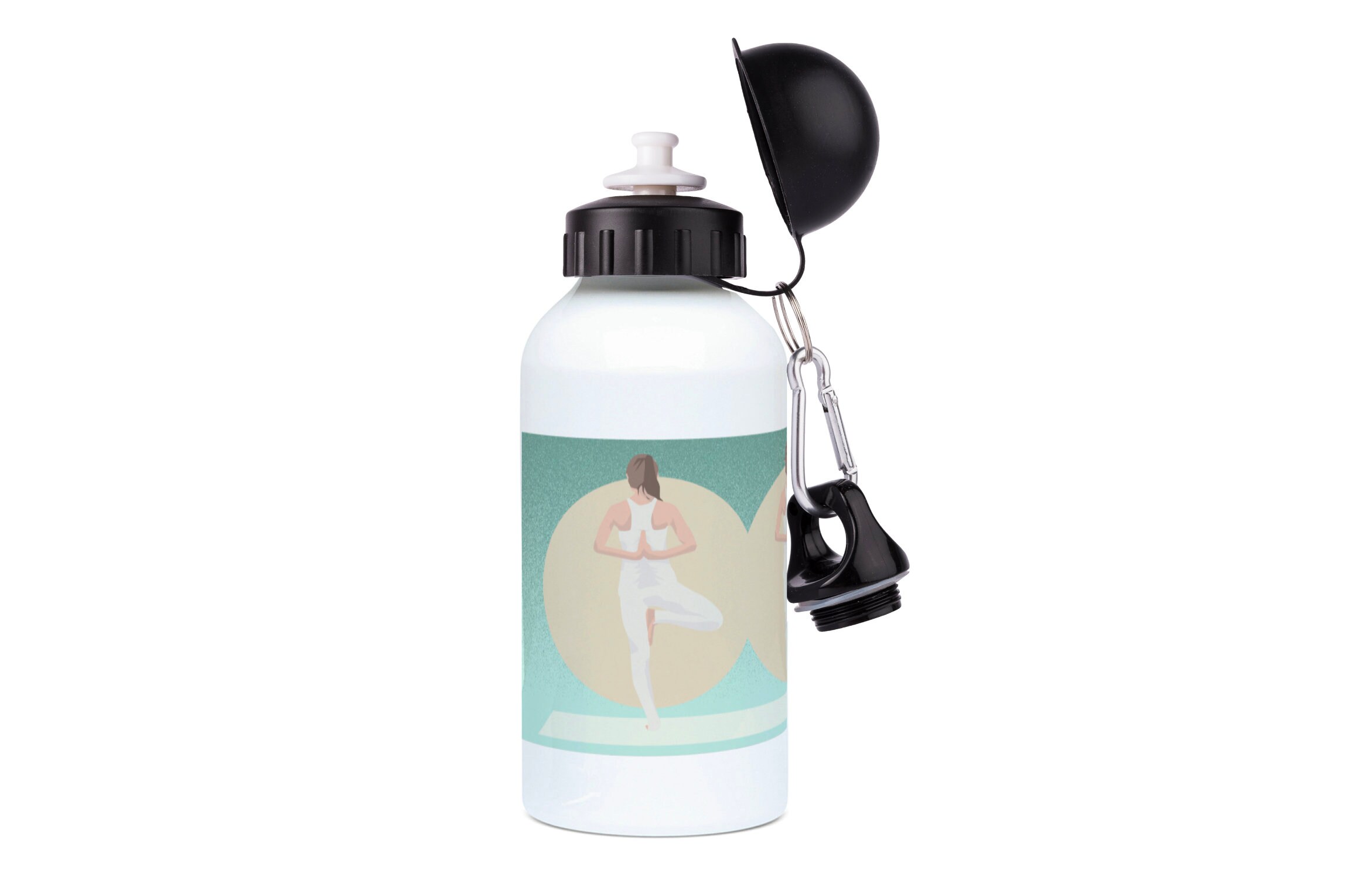Yoga aluminium water bottle to personalise for yoga gift or father day or mother day or christmas