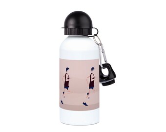 Personalized Running Water Bottle: Jogger Illustration, Sports Gift