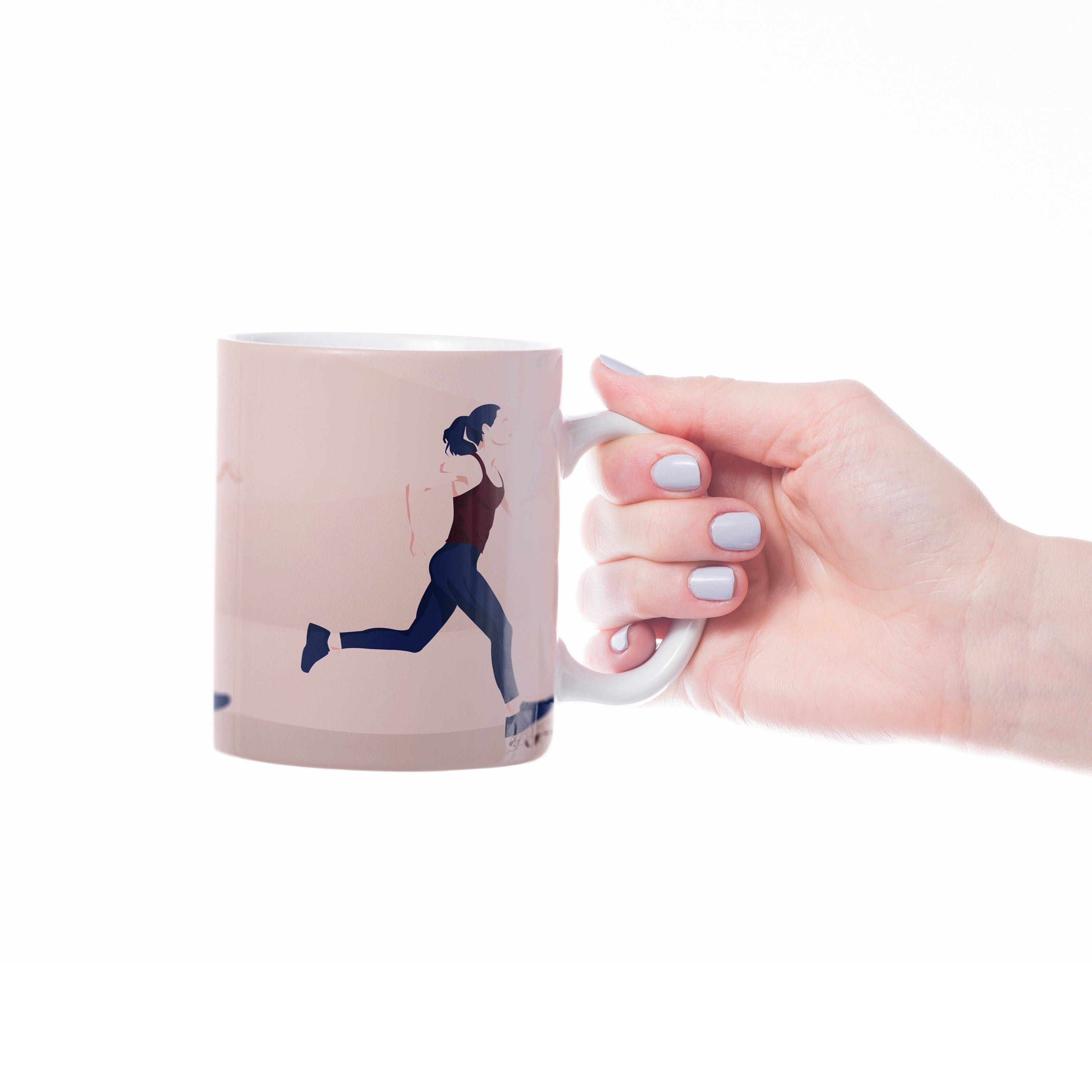 Cadeau de Tasse Course Pour Femme à Personnaliser Une Coureuse ou Un Joggeur Entraîneur Cadeau Noël 