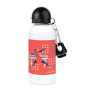 Orange table tennis aluminium water bottle to personalise for ping pong gift or father day or mother day or christmas