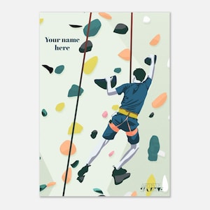 Climbing Poster – Personalised Gift for Climbers and Coaches, Rock Climbing Christmas Gift, Climbing Birthday Present