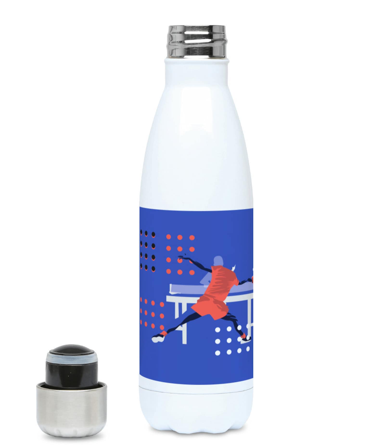 Table Tennis Water Bottle Gift to Personalise for a Ping Pong Player or