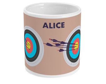 Archery mug for Archer gift to personalize for archery coach or archery Christmas gift or archer birthday gift Bow Arrow