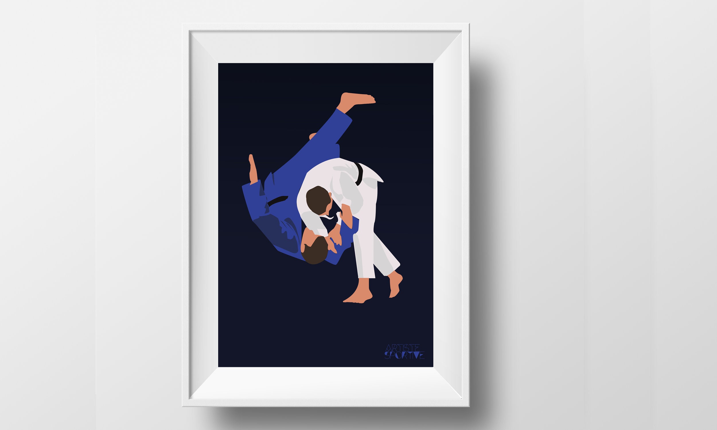 Judo poster gift illustration for boy or teen judo player or Etsy