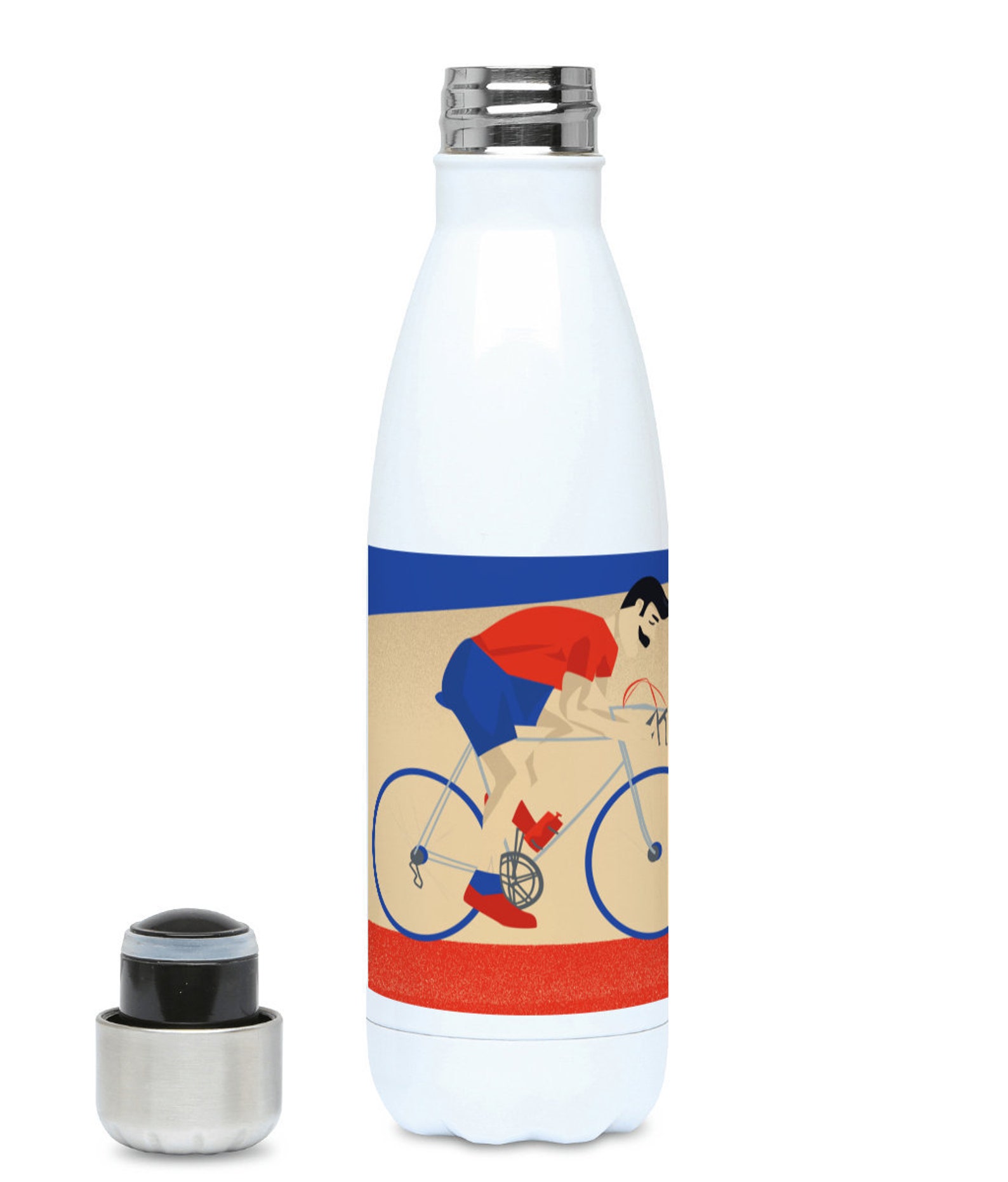 Vintage Bicycle Water Bottle Gift to Personalise for a Cyclist Etsy