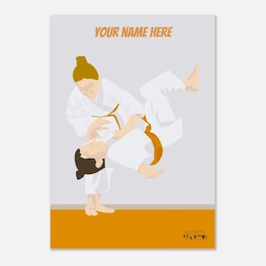 Women’s Judo Poster – Personalised Martial Arts Gift for Female Judokas, Coaches, and Dojo Wall Art