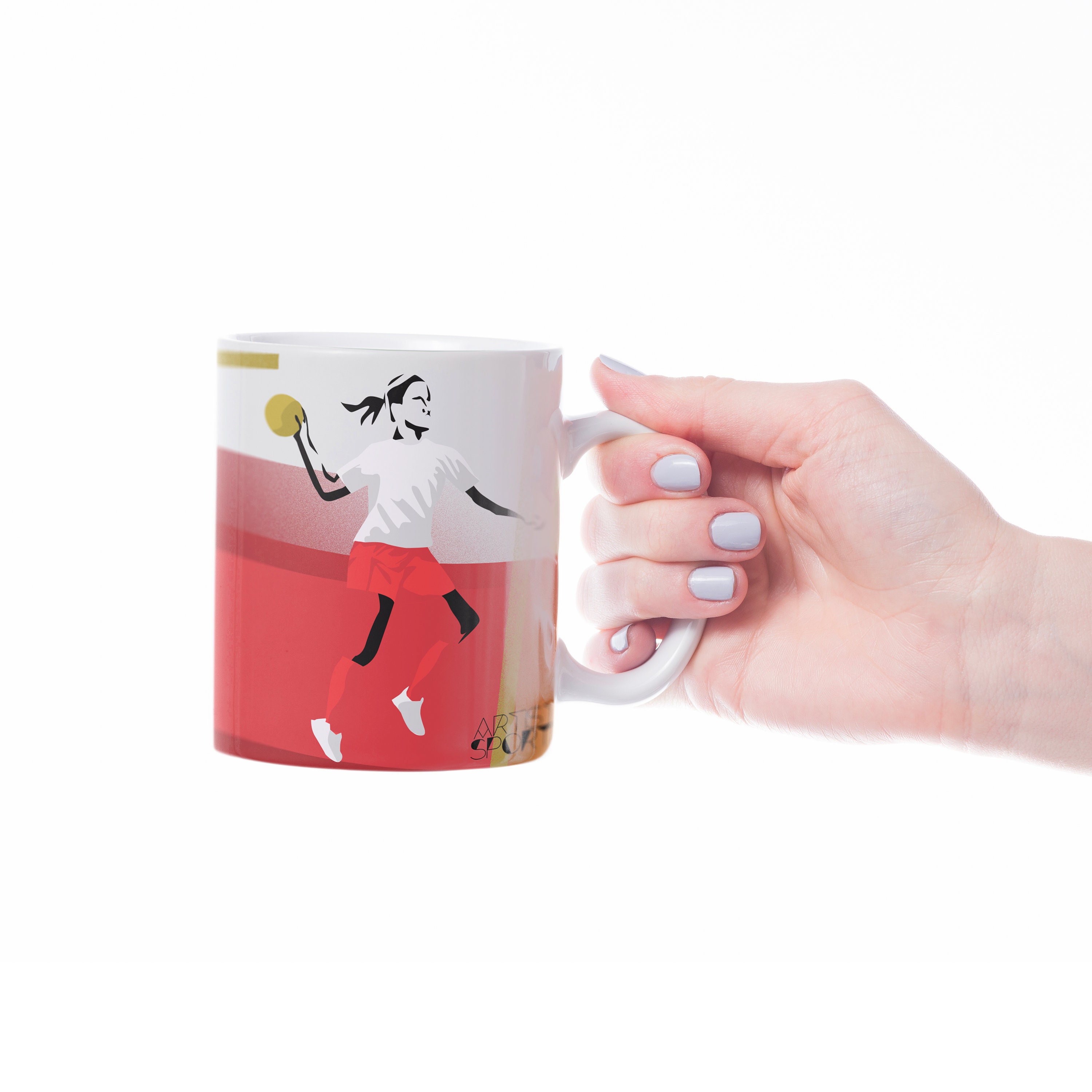 Cadeau de Tasse Handball Femme à Personnaliser Pour Une Joueuse ou Un Entraîneur Cadeau Noël d'anniv