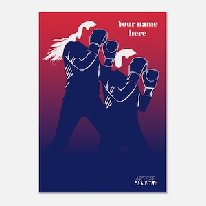 Boxing Poster – Personalised Gift for Boxers and Coaches, Boxing Christmas Gift, Boxing Birthday Present
