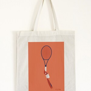 Tennis raquette tote bag gift for a tennisman or tennis player or tennis coach or tennis Christmas gift or tennis birthday gift image 5