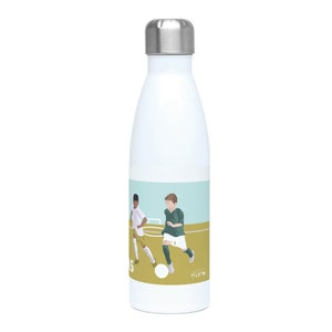 Bouteille d&#39;eau isotherme footballeur 2 garçons à personnaliser pour footballeur ou joueur de football ou cadeau de Noël de footballeur ou cadeau d&#39;anniversaire de pied