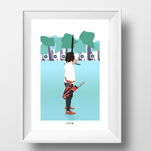 Bogenschützin Bogenschützin Poster Geschenk zum Personalisieren für Bogenschützen Trainer oder Bogenschützen Weihnachtsgeschenk oder Bogenschützen Geburtstagsgeschenk Bogen Pfeil