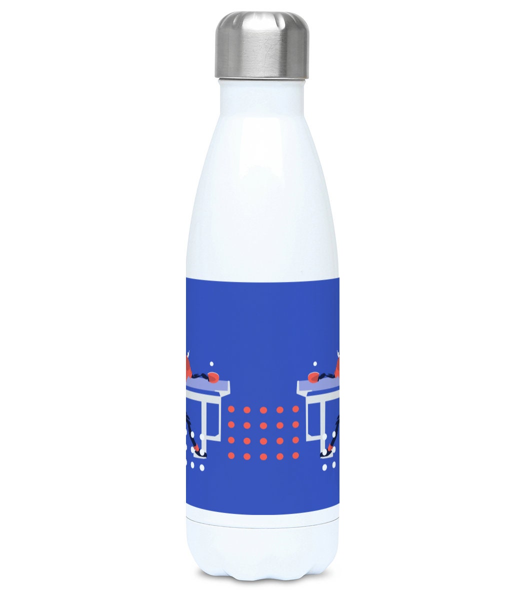Table Tennis Water Bottle Gift to Personalise for a Ping Pong Player or