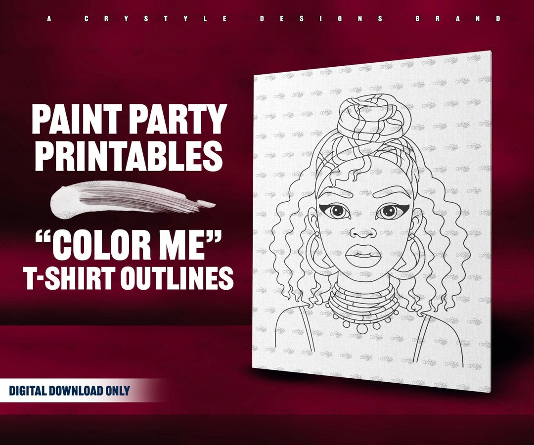 Paint Party Printables Sip and Paint Art DIY Canvas - Etsy
