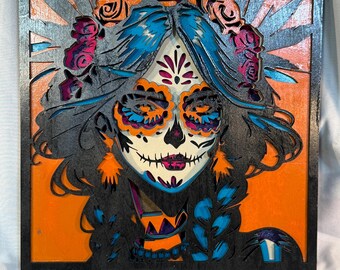 Multilayered Day of the Dead, Mexican Sugar Skull